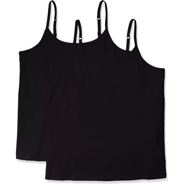 Amazon Essentials Womens Camisole Available in Plus Size Pack of 2Black