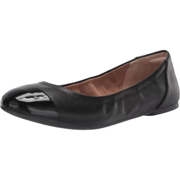 Amazon Essentials Womens Cap Toe Ballet FlatBlack