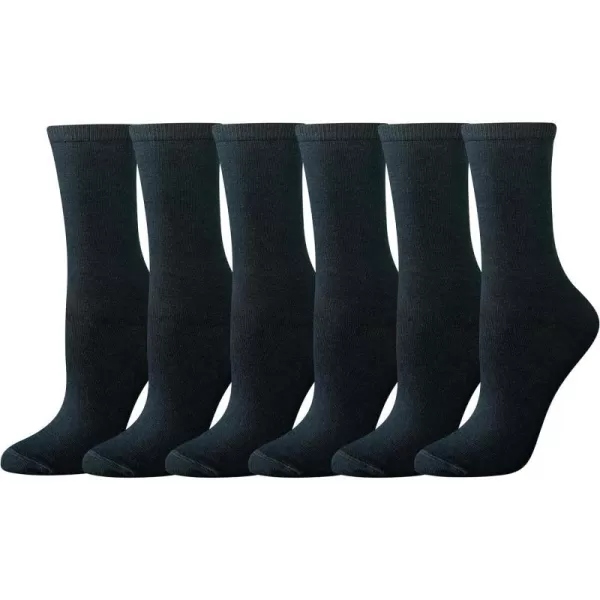 Amazon Essentials Womens Casual Crew Socks 6 PairsBlack