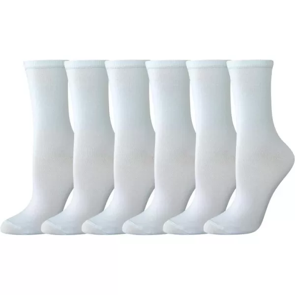 Amazon Essentials Womens Casual Crew Socks 6 PairsWhite