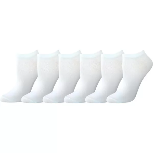 Amazon Essentials Womens Casual LowCut Socks 6 PairsWhite