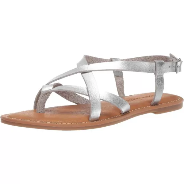 Amazon Essentials Womens Casual Strappy SandalSilver