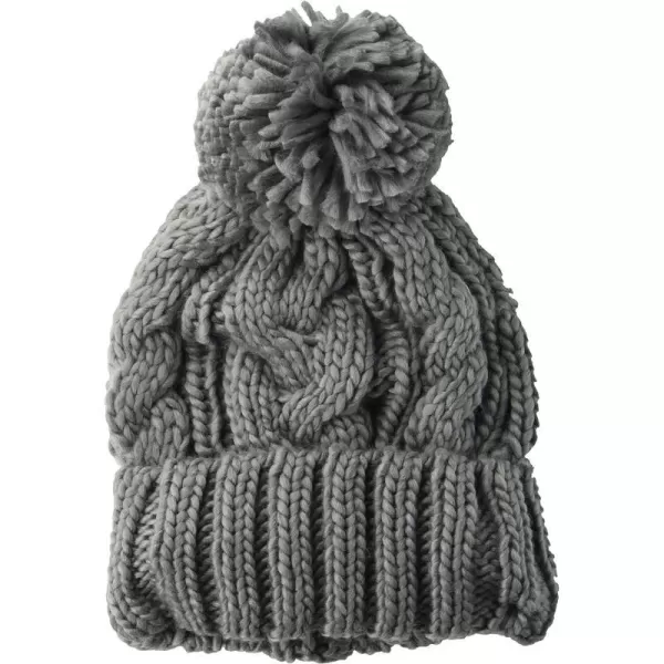 Amazon Essentials Womens Chunky Cable Beanie with Yarn PomCharcoal