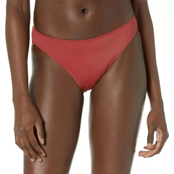 Amazon Essentials Womens Classic Bikini Swimsuit BottomBrick Red