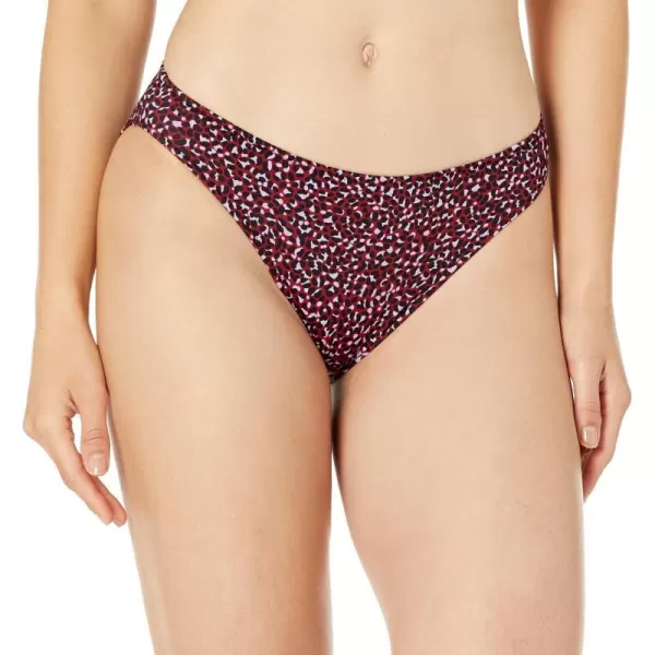 Amazon Essentials Womens Classic Bikini Swimsuit BottomBrick Red Leopard