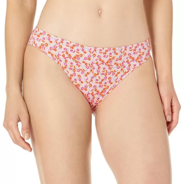 Amazon Essentials Womens Classic Bikini Swimsuit BottomPale Peach Micro Floral