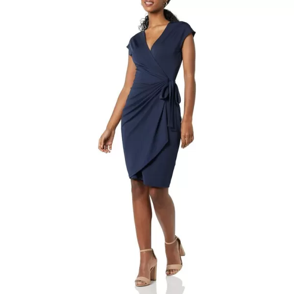 Amazon Essentials Womens Classic Cap Sleeve Wrap Dress Available in Plus SizeNavy