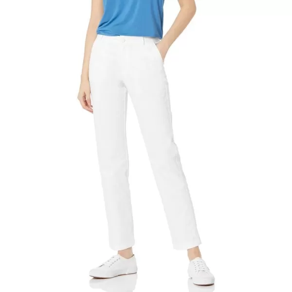 Amazon Essentials Womens Classic StraightFit Stretch Twill Chino PantBright White