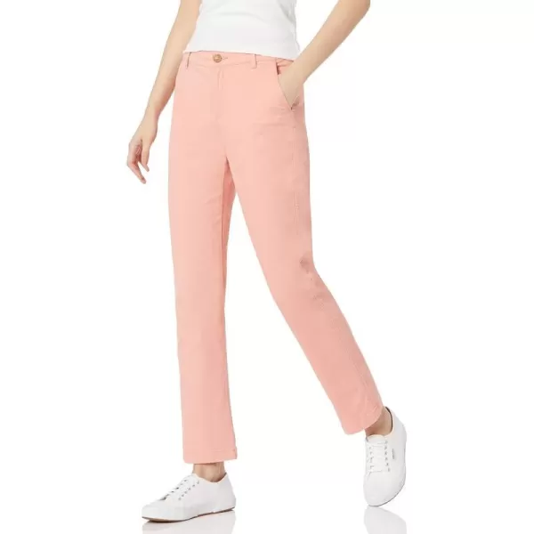 Amazon Essentials Womens Classic StraightFit Stretch Twill Chino PantCoral Pink