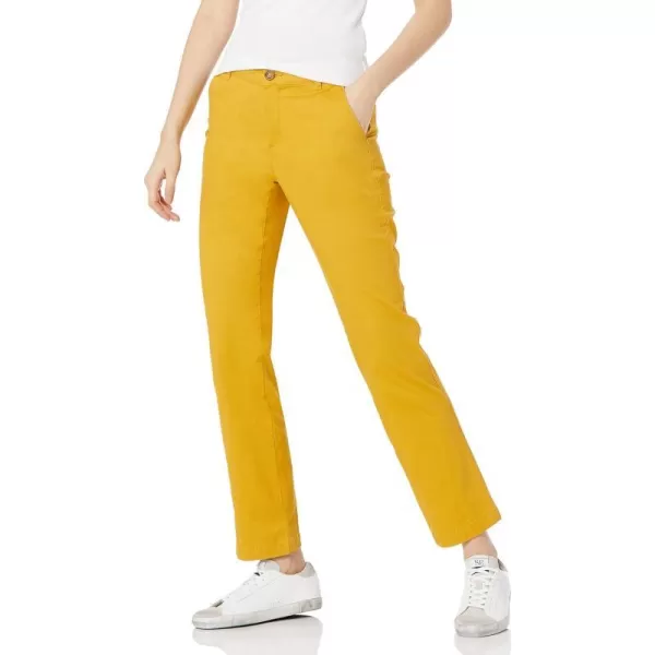 Amazon Essentials Womens Classic StraightFit Stretch Twill Chino PantDark Yellow