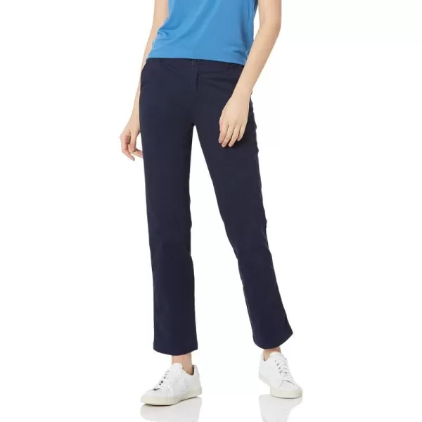 Amazon Essentials Womens Classic StraightFit Stretch Twill Chino PantNavy