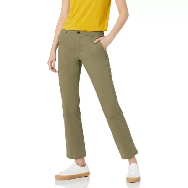 Amazon Essentials Womens Classic StraightFit Stretch Twill Chino PantWashed Olive