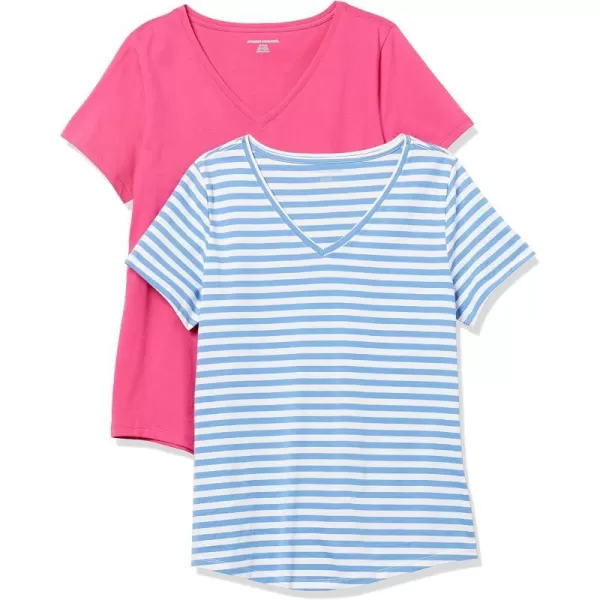 Bright Pink/French Blue Stripe