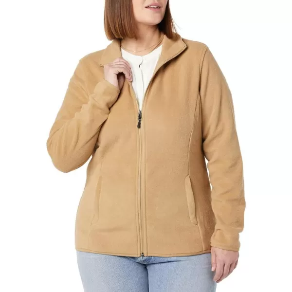 Amazon Essentials Womens ClassicFit FullZip Polar Soft Fleece Jacket Available in Plus SizePolyester Camel