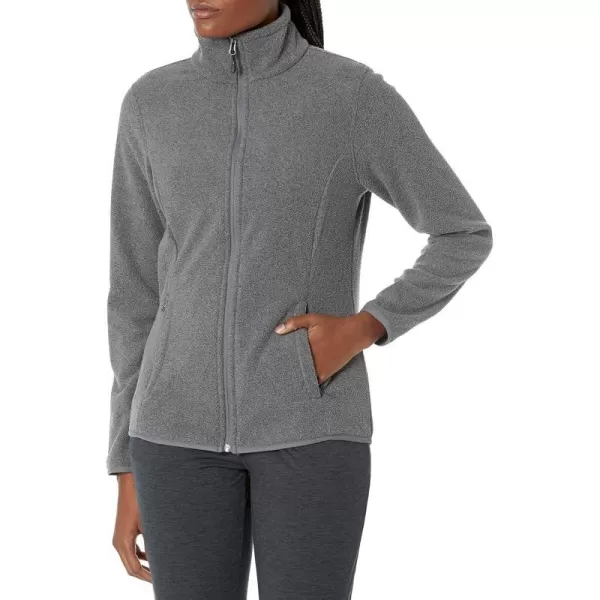 Amazon Essentials Womens ClassicFit FullZip Polar Soft Fleece Jacket Available in Plus SizePolyester Charcoal Heather