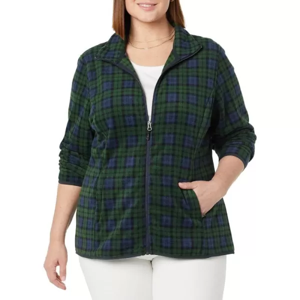 Polyester Navy/Green, Plaid