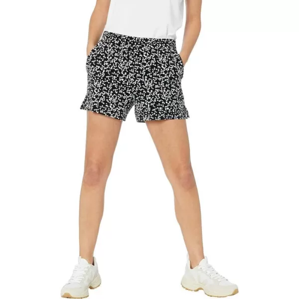 Amazon Essentials Womens ClassicFit Knit PullOn ShortBlackWhite Animal Print