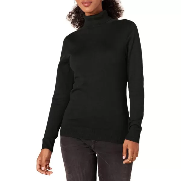 Amazon Essentials Womens ClassicFit Lightweight LongSleeve Turtleneck Sweater Available in Plus SizeBlack