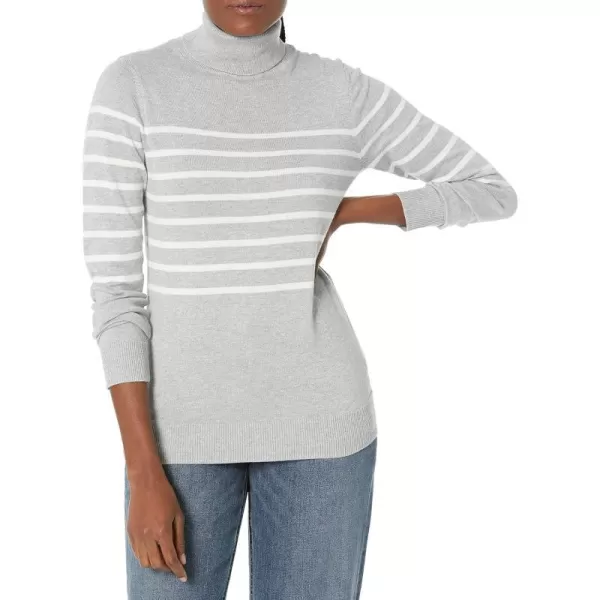 Light Grey Heather/White, Placed Stripe