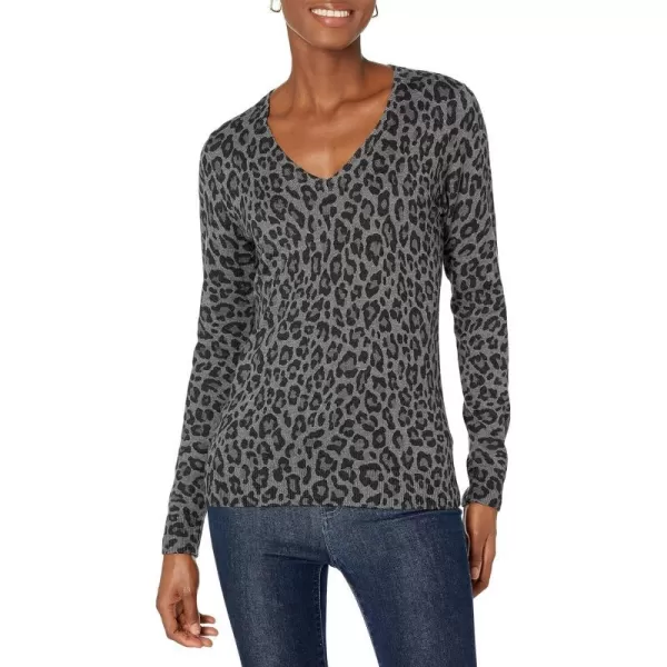 Grey Heather Leopard Print