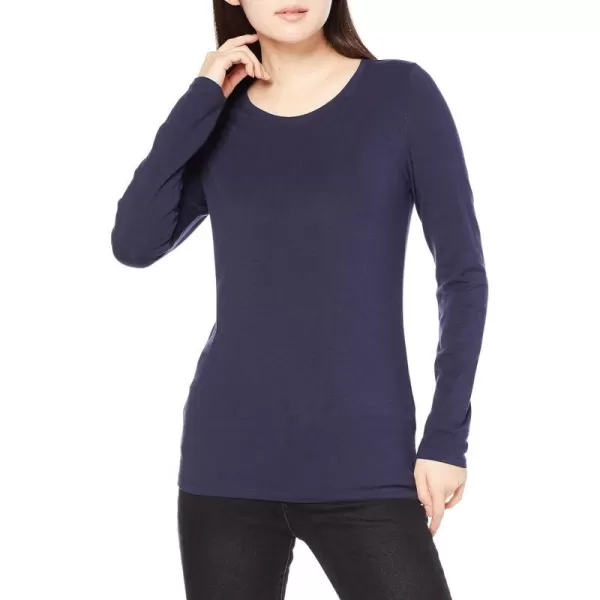 Amazon Essentials Womens ClassicFit LongSleeve Crewneck TShirt Available in Plus SizeNavy