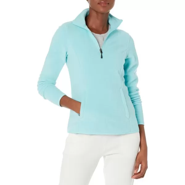 Amazon Essentials Womens ClassicFit LongSleeve QuarterZip Polar Fleece Pullover Jacket Available in Plus SizePolyester Aqua Blue