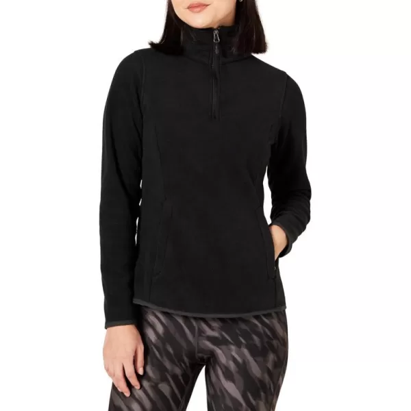 Amazon Essentials Womens ClassicFit LongSleeve QuarterZip Polar Fleece Pullover Jacket Available in Plus SizePolyester Black