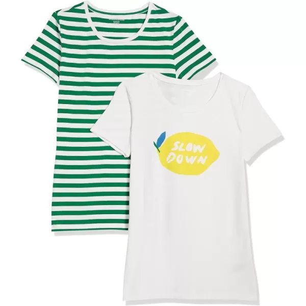 2 Green Stripe/White Lemon