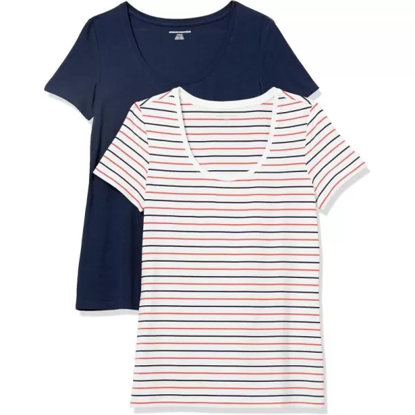 White/Navy/Red, Stripe