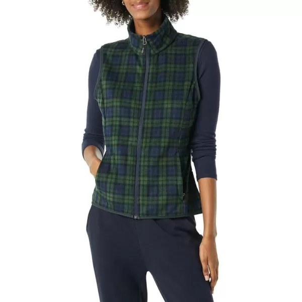 Polyester Navy/Green, Plaid