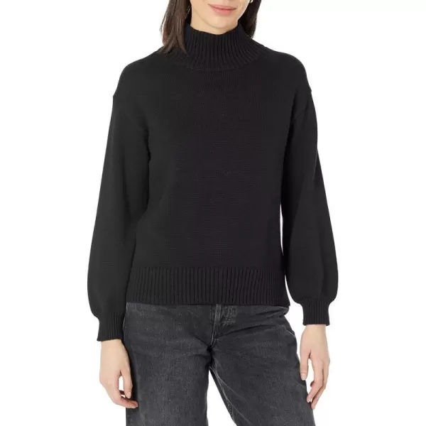 Amazon Essentials Womens Cotton FunnelNeck Sweater Available in Plus SizeBlack