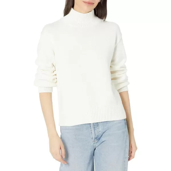 Amazon Essentials Womens Cotton FunnelNeck Sweater Available in Plus SizeEggshell White