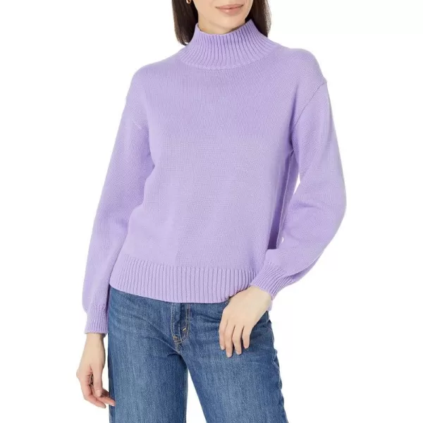 Amazon Essentials Womens Cotton FunnelNeck Sweater Available in Plus SizePurple