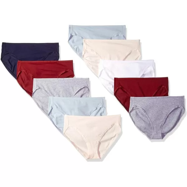 Amazon Essentials Womens Cotton High Leg Brief Underwear Available in Plus Size Multipacks10 Warm ShadesCool Colors