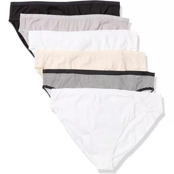 Amazon Essentials Womens Cotton High Leg Brief Underwear Available in Plus Size Multipacks6 Basic Colors