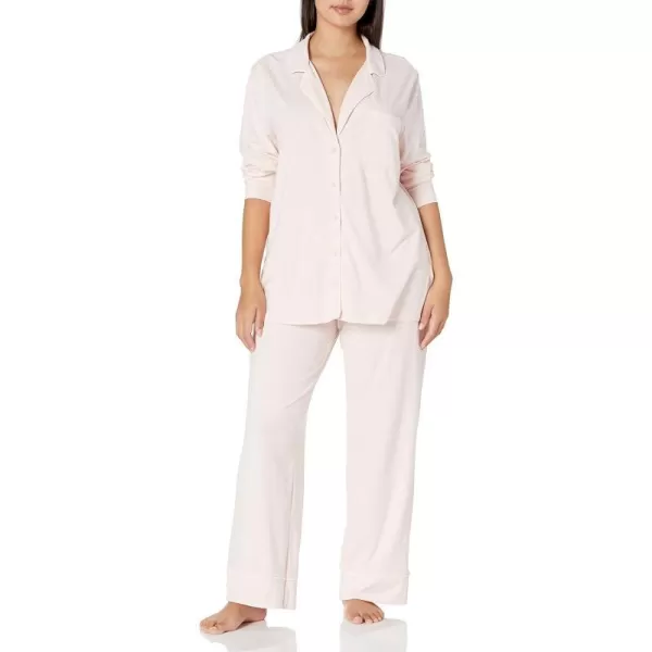 Amazon Essentials Womens Cotton Modal LongSleeve Shirt and FullLength Bottom Pajama Set Available in Plus SizePale Pink