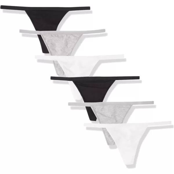 Amazon Essentials Womens Cotton Thong String Underwear Pack of 6Neutral