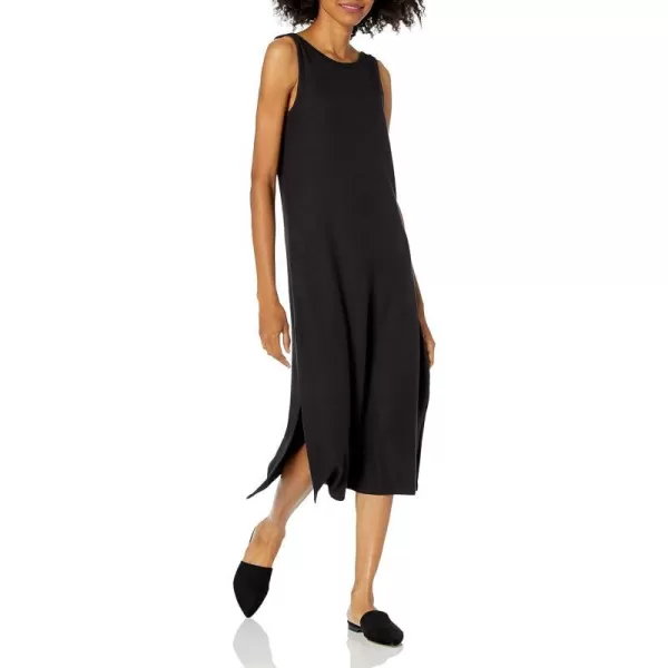 Amazon Essentials Womens Cozy Knit Sleeveless Bateau Neck Midi Dress Previously Daily RitualBlack