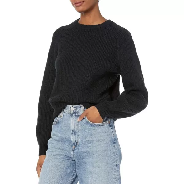 Amazon Essentials Womens Crew Neck Rib SweaterBlack