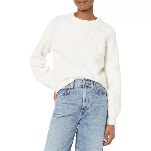 Amazon Essentials Womens Crew Neck Rib SweaterEggshell White