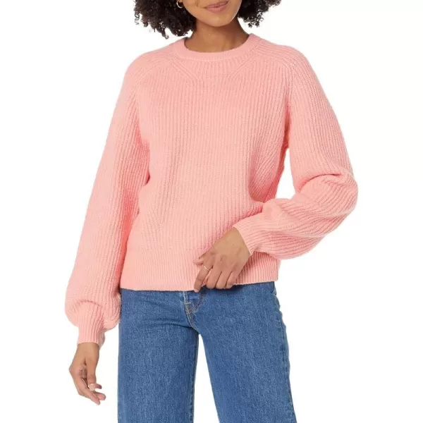 Amazon Essentials Womens Crew Neck Rib SweaterPeach