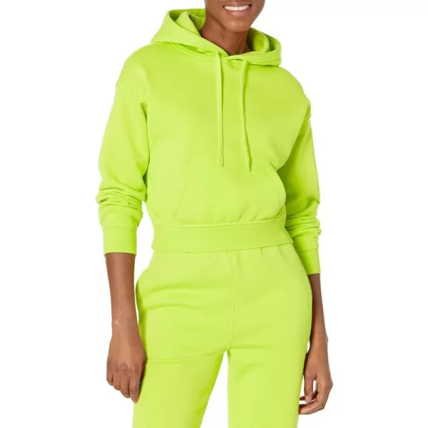 Amazon Essentials Womens Crop Hoodie Sweatshirt Available in Plus SizeLime Green