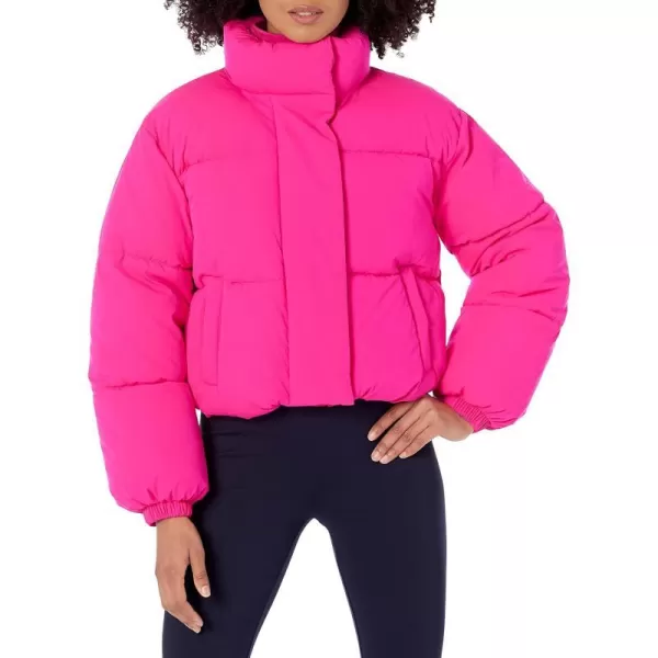 Amazon Essentials Womens Crop Puffer Jacket Available in Plus SizeNeon Pink