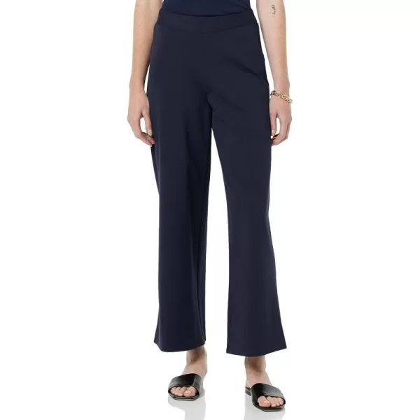 Amazon Essentials Womens Cropped Wide Leg PullOn PantsNavy