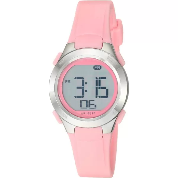 Amazon Essentials Womens Digital Chronograph Resin Strap WatchPinkSilver