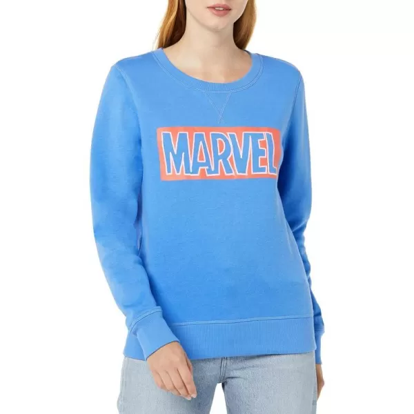 Amazon Essentials Womens Disney Fleece Crew SweatshirtMarvel Logo