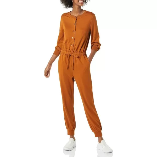 Amazon Essentials Womens Fashion Studio Terry JumpsuitCaramel