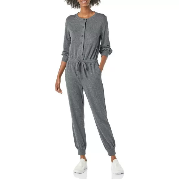 Amazon Essentials Womens Fashion Studio Terry JumpsuitCharcoal Heather