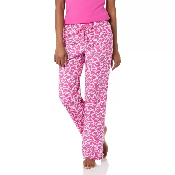 Amazon Essentials Womens Flannel Sleep Pant Available in Plus SizeFuchsiaSilhouette Floral