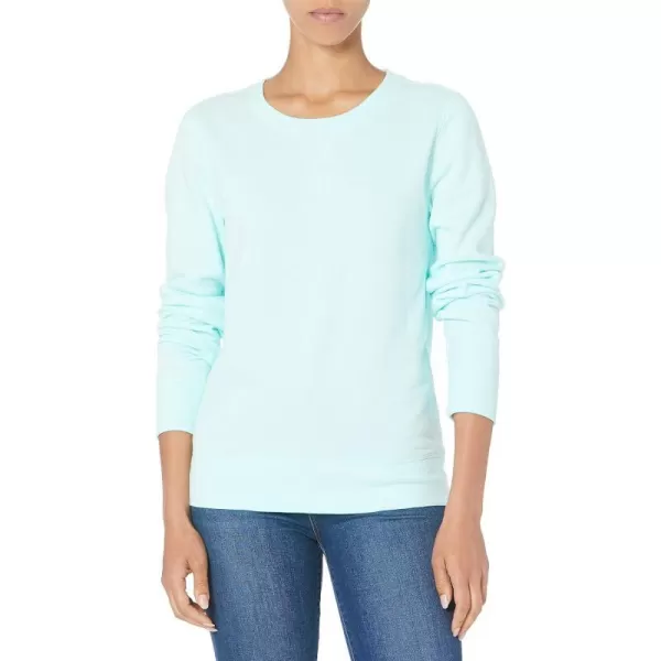 Amazon Essentials Womens Fleece Crewneck Sweatshirt Available in Plus SizeAqua Blue